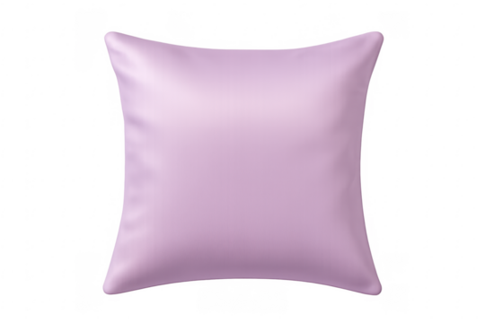 Purple silk pillow object on transparent background