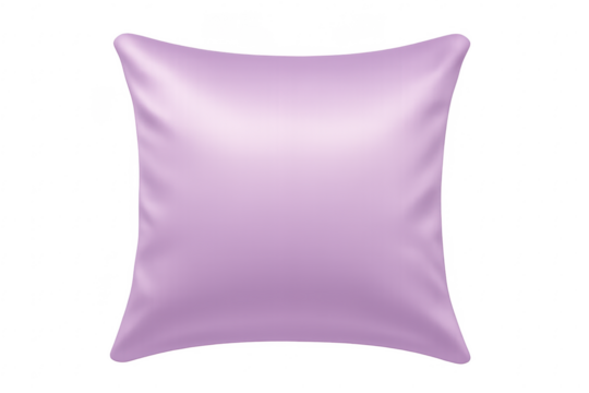 Purple satin cushion representing home comfort and decor