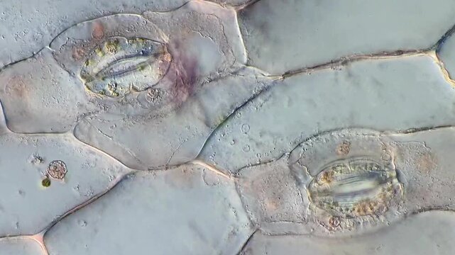 Detailed Microscopic Structure of Plant Stomata