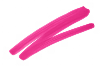 Pink paint brush strokes creating abstract texture. Dynamic art element on transparent background