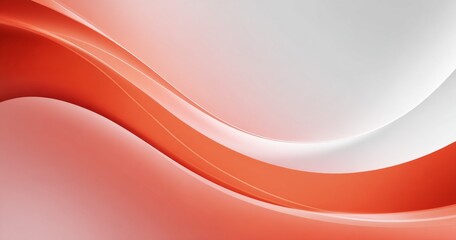 Abstract Red and White Gradient Wave Flow Background, Modern Corporate or Medical Health Theme, Dynamic Smooth Curvature Design Wallpaper