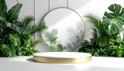 frame background with plant pots