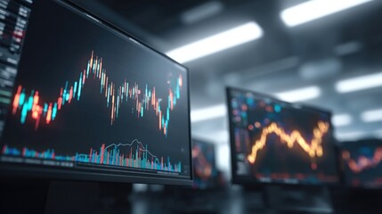 Financial Market Analysis: Stock Trading Interface Displaying Real-Time Data and Charts for Investment Decisions