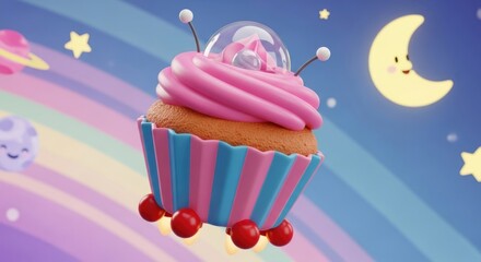 Whimsical Space Adventure Cupcake Delight: A Sweet Journey Through the Cosmos