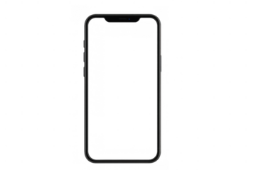 Smartphone mockup with transparent screen, modern mobile device template displaying digital content concept