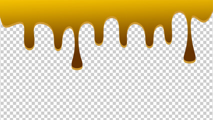 Dripping chocolate illustration. Chocolate drips illustration on transparent background. Wavy chocolate drip illustration. Dripping chocolate illustration on transparent background. 