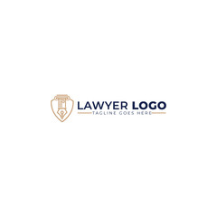 Professional lawyer and legal firm logo design with elegant modern style