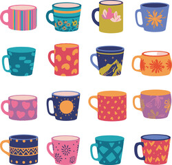 seamless pattern with cups