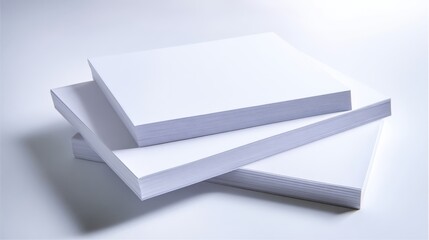 Stack of Crisp White Paper Sheets for Printing, Copying, or Creative Projects