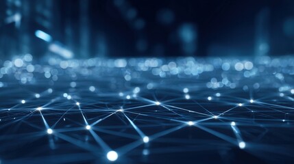 Obraz premium Abstract Network Connections Background, Data Visualization, Artificial Intelligence and Neural Networking Concept, 3D Rendering