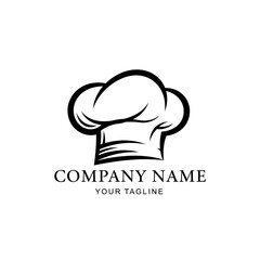 Chef's hat logo design with company name and tagline.