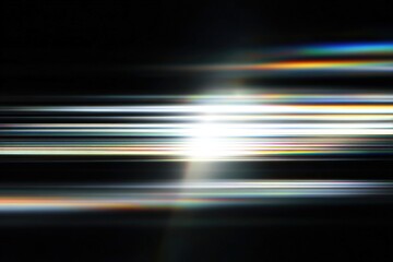 Dynamic Abstract Light Streaks on Black Background, Creates Modern and Futuristic Energy Effect