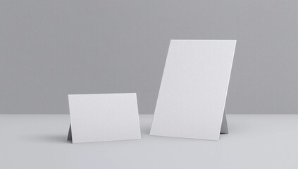 Naklejka premium Minimal business card mockup on white background
