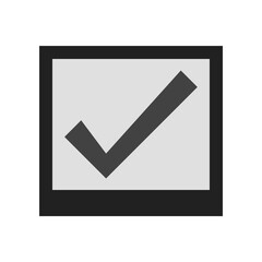 Black Check Mark Icon in Checkbox – Confirmation or Approval Symbol