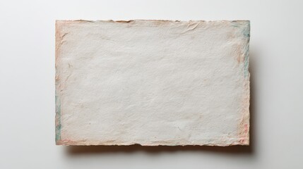 Plakat Aged Paper Texture with Delicate Colored Edges, Perfect for Graphic Design Overlays and Artistic Backgrounds