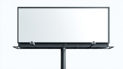 Obraz premium Blank Billboard Mockup Isolated on White Background for Advertising Campaigns and Marketing Presentations