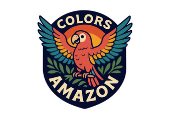 Rainforest Badge Illustration Vector Asset by AZ for UI/UX, Emblem, Patch, Logo, Print