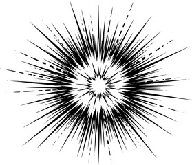 Naklejka premium Explosion - Minimalist and Flat Logo - Vector illustration 