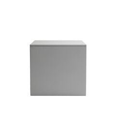 Fototapeta premium Sleek silver square block plinth for product presentation and contemporary design