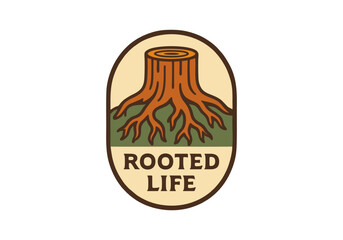 Rainforest Badge Illustration Vector Asset by AZ for UI/UX, Emblem, Patch, Logo, Print