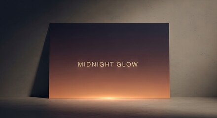 Midnight Glow Album Cover Mockup with Gradient Sky and Subtle Light.