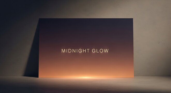 Midnight Glow Album Cover Mockup with Gradient Sky and Subtle Light.