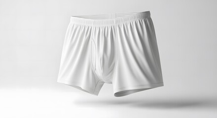 White Male Underwear Shorts on Plain White Background