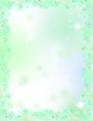 Frosty frame snowflake border snowfall background, Winter design template.