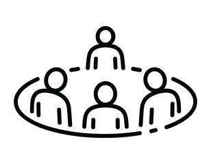 Group of people in a circle, representing community and collaboration