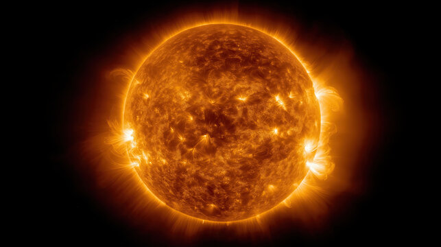 Exploring the Sun's dynamic surface through ultraviolet light revealing solar flares and coronal loops in sharp detail