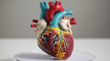 Colorful 3D Printed Anatomical Heart Model