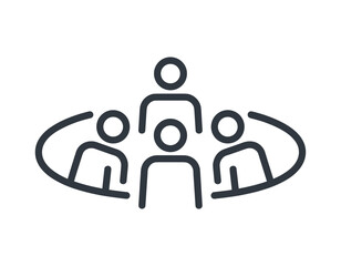 Group of people in a circle, symbolizing teamwork, community, and collaboration