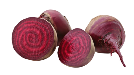 Fresh beetroot vegetables isolated on transparent background