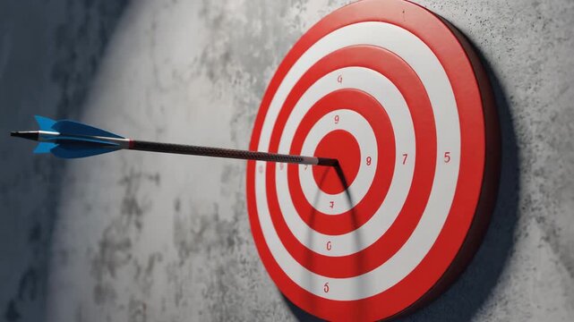 Pfeil trifft ins Schwarze &ndash; Symbol f&uuml;r Zielgenauigkeit und Erfolg
