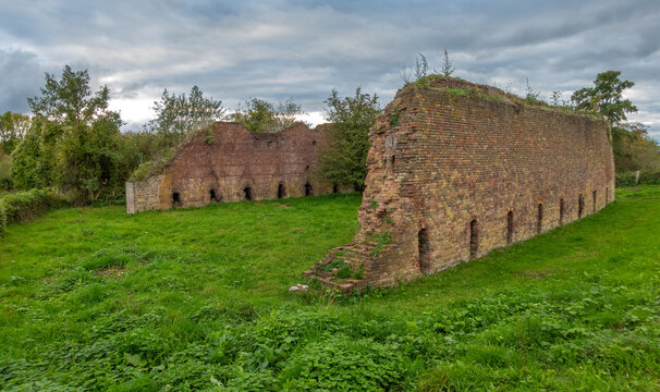 Ruins of a kiln remaining from the historical brickworks in the OOij Polder, Oij, near Nijmegen, Berg en Dal, Holland, Netherlands