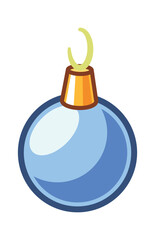 Blue lamp Christmas garland element