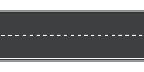 Straight road vector template isolated on background.  Racing track road vector traffic marking lane 