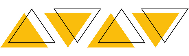 Abstract Geometric Triangles Pattern in yellow - Minimalist Modern Design