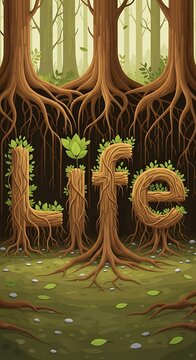 Life in the Forest - A Verdant Wordscape.