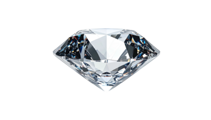 Faceted gem, brilliant cut, sparkles against a black background