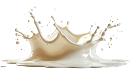 White liquid crown splashing on a dark, glossy surface