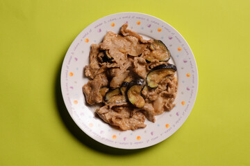 茄子と豚肉の味噌炒め