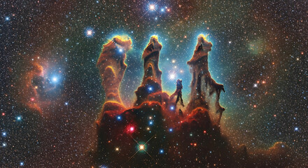 Zoomed-In Star Formation Inside the Pillar's of Creation