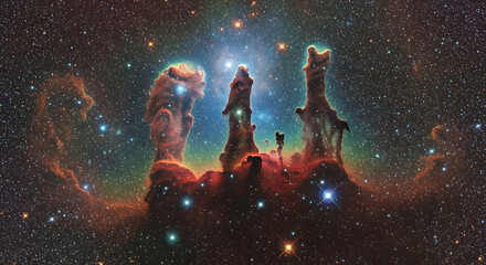 Zoomed-In Star Formation Inside the Pillar's of Creation