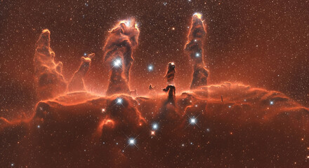 Infrared Style Realism of the Pillar's of Creation