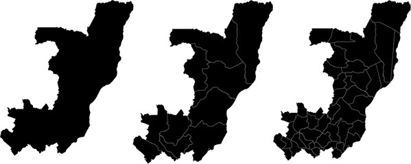 CONGO MAP with its administrative divisions and regions