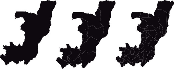 CONGO MAP with its administrative divisions and regions