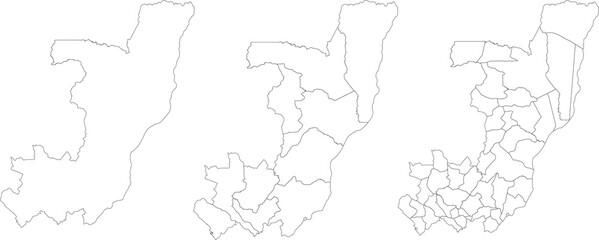 CONGO MAP with its administrative divisions and regions
