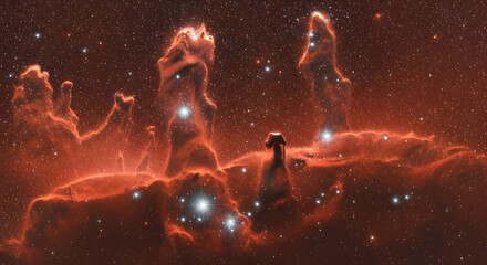 Infrared Style Realism of the Pillar's of Creation