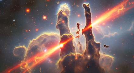 Backlit Pillars with Starburst